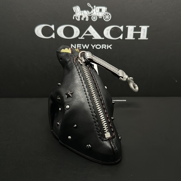 NWT Coach X NASA Rexy Studded Coin purse Bag Charm Space Star Rivet Zipper FOB - Picture 7 of 9
